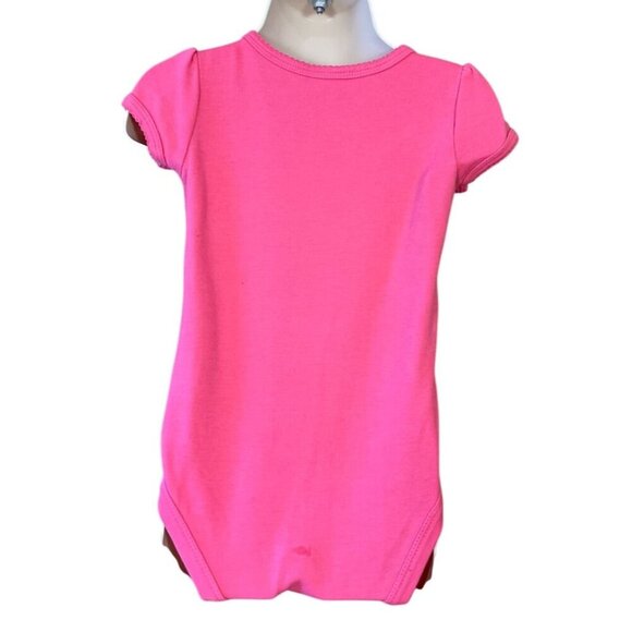 Carters Pink Baby Girls Bodysuit 18M Short Sleeve "Mommy Loves Me" Elephants - Picture 3 of 7